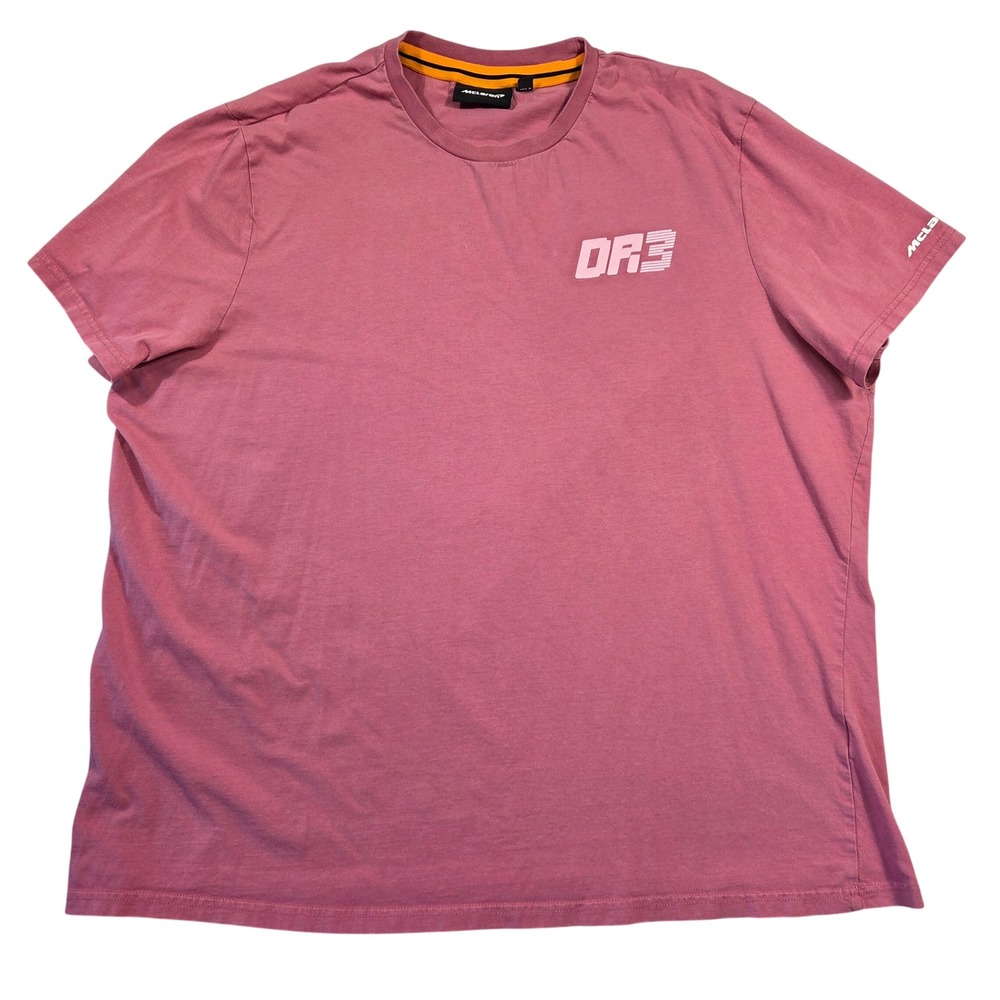McLaren F1 Daniel Ricciardo DR3 Graphic T-Shirt Pink Mens 4XL Formula 1 Racing